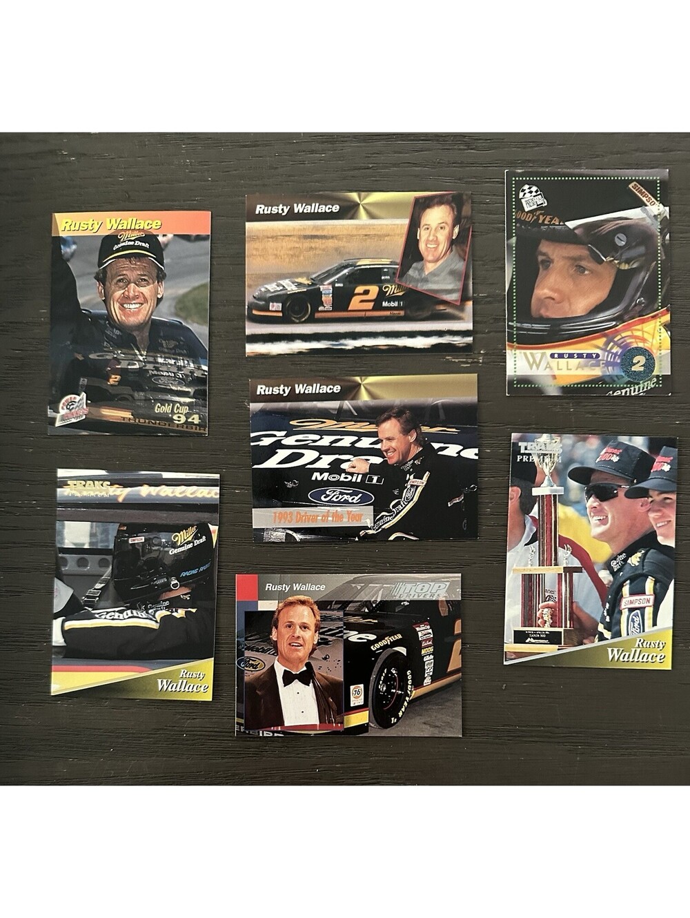 Rusty Wallace NASCAR Card Lot 7 Power Racing Traks Premium Press Pass